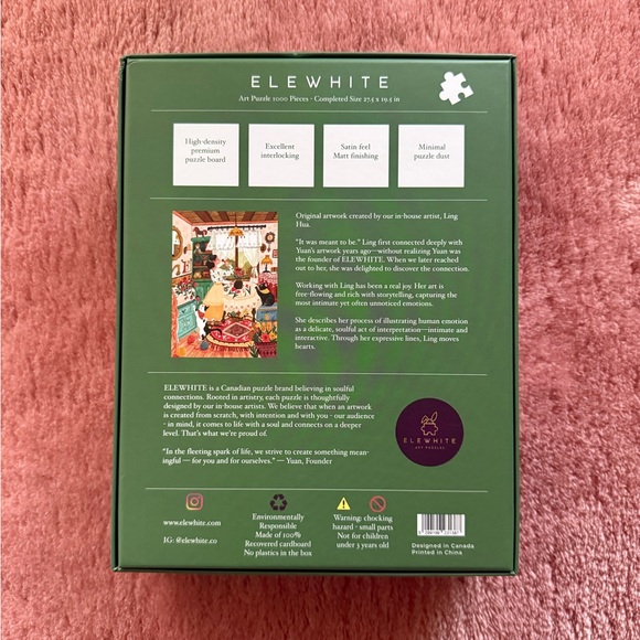 Elewhite Some Flowers 1000 Piece Puzzle - Picture 4 of 6